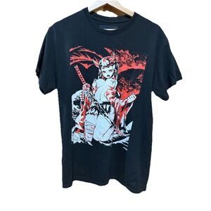 Bad Habits Katana Anime Black Short Sleeve T-Shirt Size‎ Medium EUC